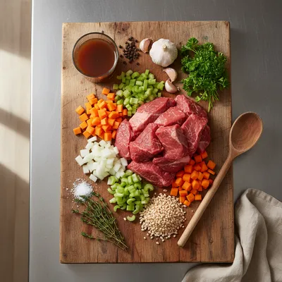 Beef Barley Soup – Hearty & Comforting - cooking process