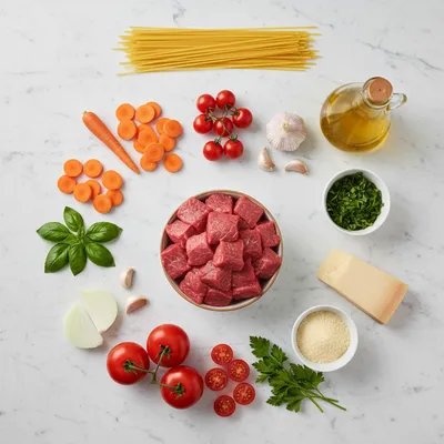 Beef Ragu Pasta Recipe - cooking process