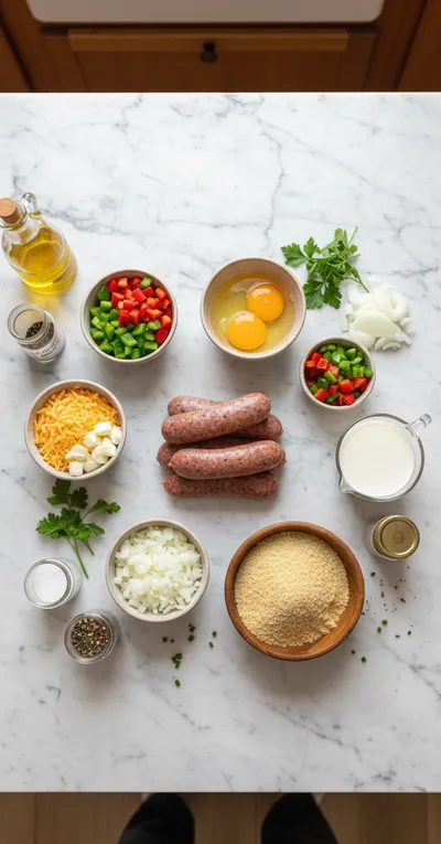 Beef Sausage and Egg Breakfast Casserole - cooking process