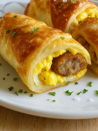 Beef Sausage Egg Breakfast Roll Ups