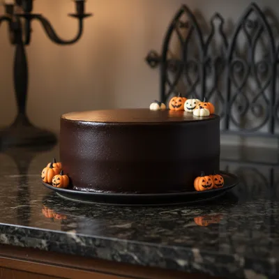 Black Velvet Halloween Cake