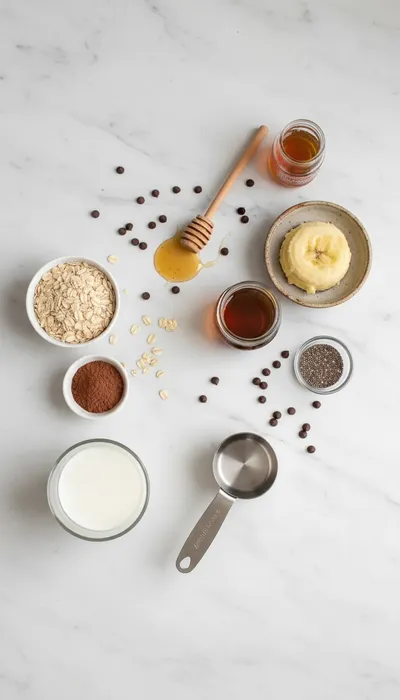 Blended Brownie Batter Overnight Oats - cooking process