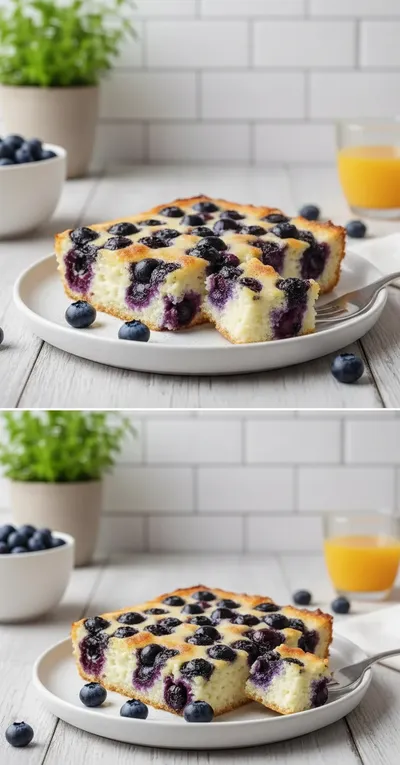 Blueberry Cottage Cheese Breakfast Bake