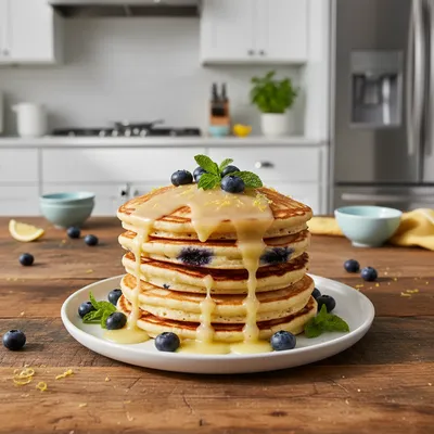 Blueberry Lemon Ricotta Pancakes
