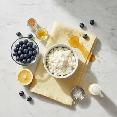 Blueberry Lemon Zest Cottage Cheese Bites - cooking process