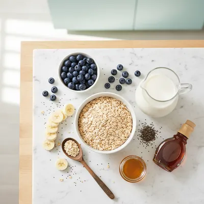 Blueberry Overnight Oats – Easy Breakfast Recipe - cooking process