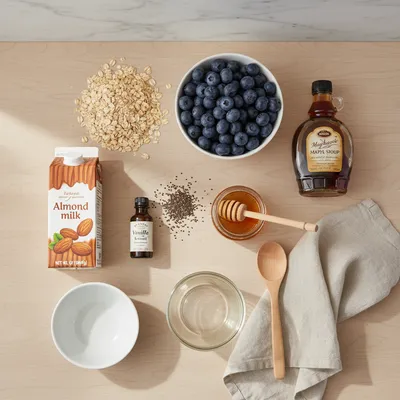 Blueberry Overnight Oats – Quick & Easy Breakfast - cooking process