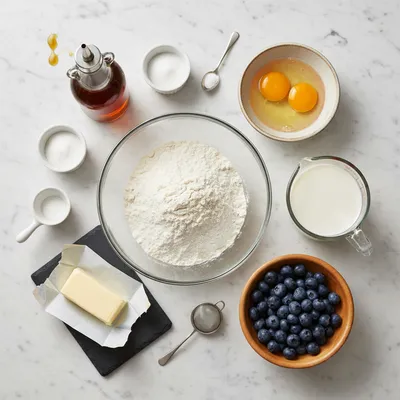 Blueberry Pancakes – Fluffy Breakfast Delight - cooking process