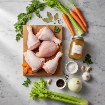 Bone Broth Chicken Soup - cooking process