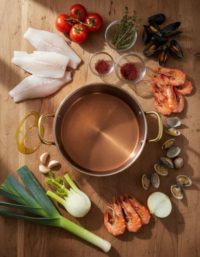 Bouillabaisse Seafood Stew Recipe - cooking process