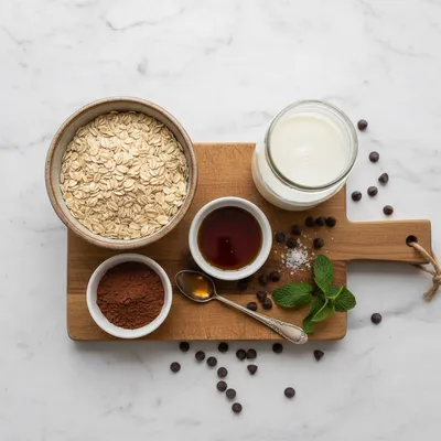 Brownie Batter Overnight Oats - cooking process