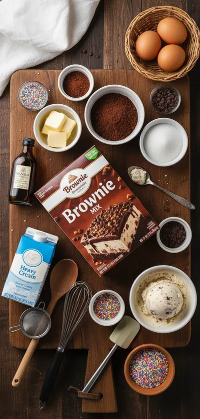 Brownie Ice Cream Cake – Easy Dessert Recipe - cooking process