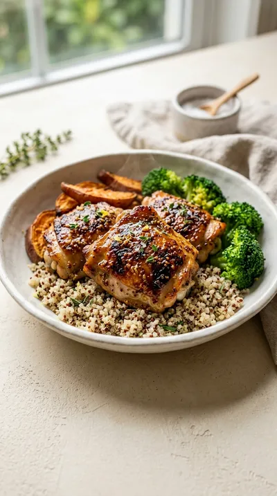 Baked Honey Mustard Chicken Thighs
