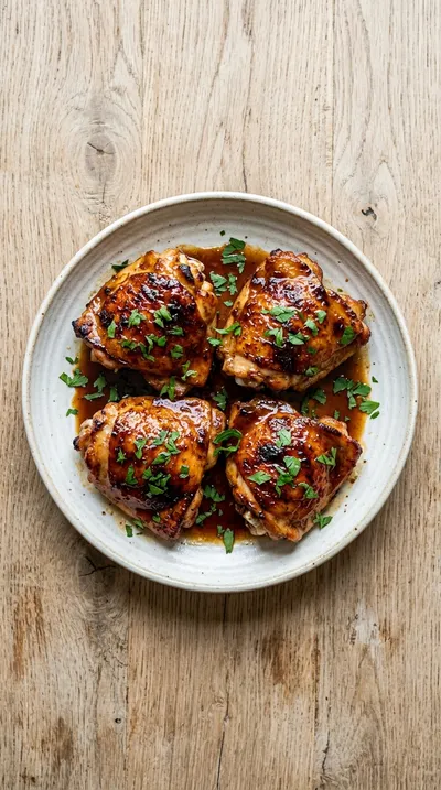 Caramelized BBQ Chicken Thighs - Easy Oven Recipe - cooking process