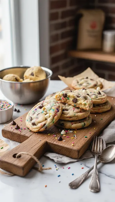 Cake Batter Chocolate Chip Cookies