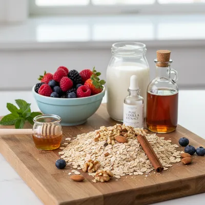 Cake Batter Overnight Oats Recipe - cooking process
