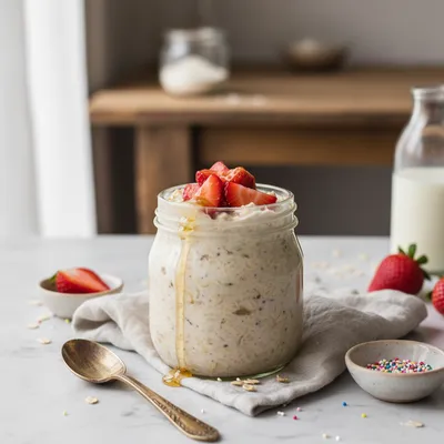 Cake Batter Overnight Oats Recipe