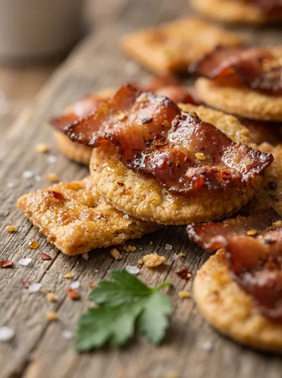 Candied Turkey Bacon Crackers Recipe