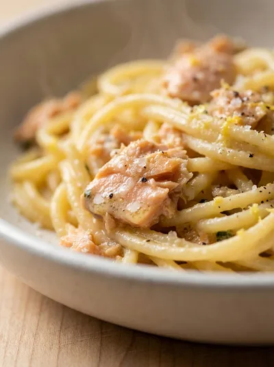 Canned Salmon Pasta