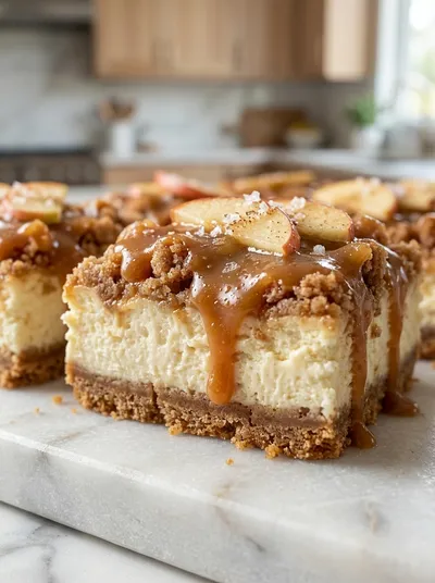 Caramel Apple Cheesecake Bars
