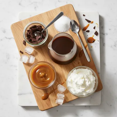 Caramel Ribbon Crunch Frappuccino Recipe - ingredients preparation