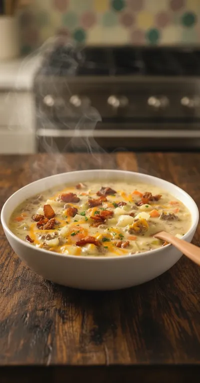 Cheeseburger Soup – Easy Comfort Food Recipe