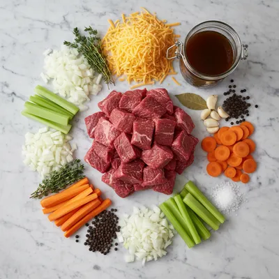 Cheesy Beef Soup - cooking process