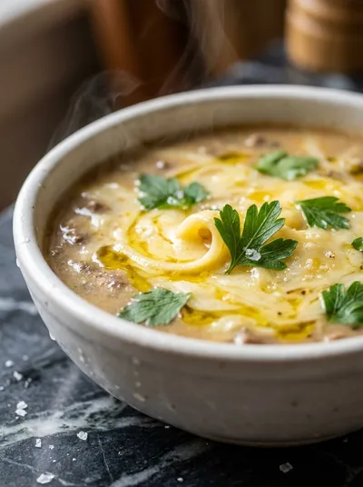 Cheesy Beef Soup