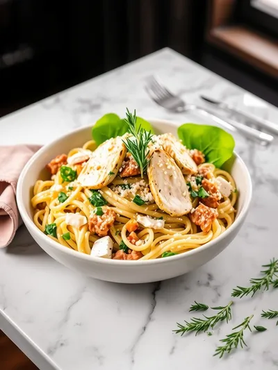 Chicken Caesar Pasta Salad: Easy Winning Recipe - ready to serve