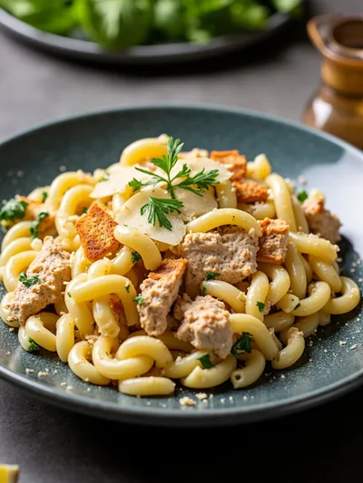 Chicken Caesar Pasta Salad - cooking process