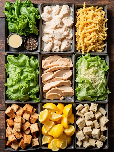 Chicken Caesar Pasta Salad – 20‑Minute Quick Recipe - ingredients preparation