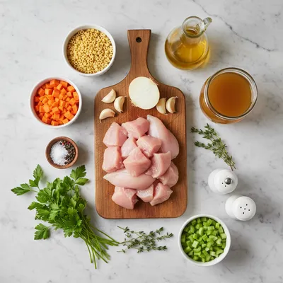 Chicken Pastina Soup – Quick & Hearty Comfort - ingredients preparation