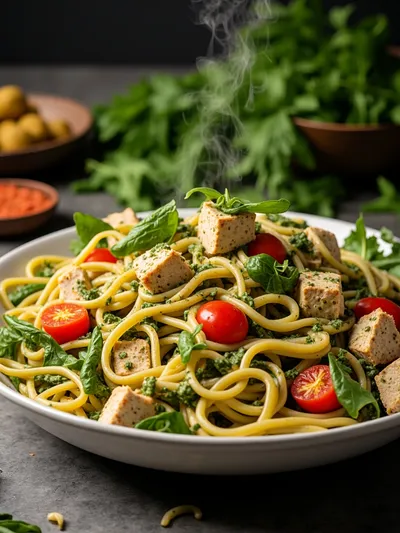 Easy Chicken Pesto Pasta Salad
