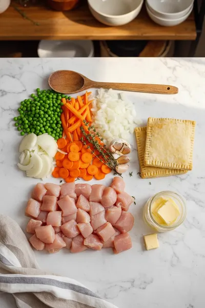 Chicken Pot Pie Casserole – Easy Homemade Recipe - cooking process
