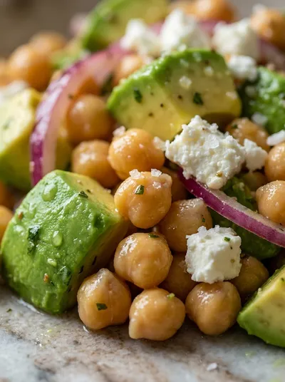 Chickpea Feta Avocado Salad Recipe