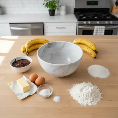 Chocolate Chip Banana Bread - cooking process