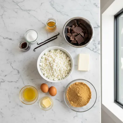 Chocolate Cottage Cheese Cheesecake - cooking process