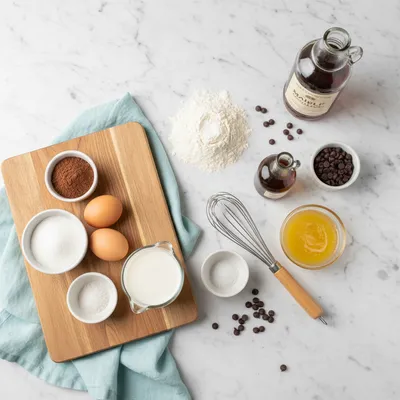 Chocolate Pancakes – Fluffy Breakfast Treat - ingredients preparation