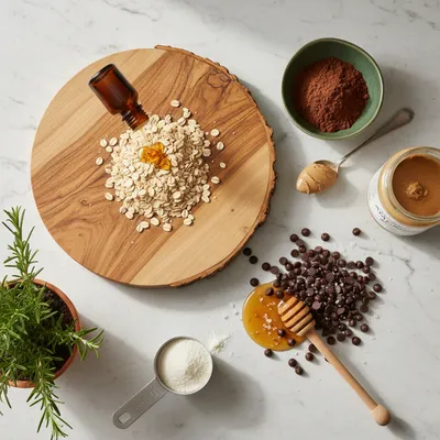 Chocolate Protein Bliss Balls - cooking process