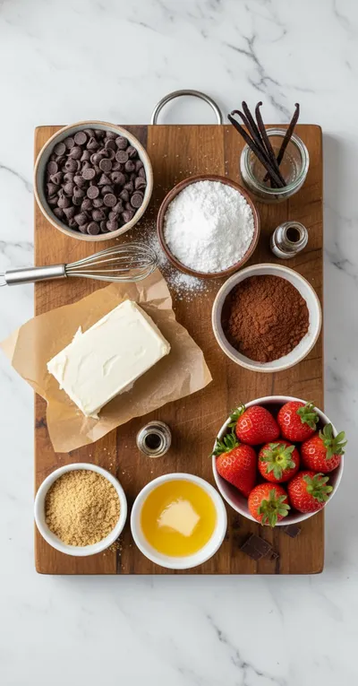 Chocolate Strawberry Mini Cheesecakes - cooking process
