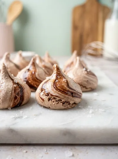 Chocolate Swirl Meringue Kisses