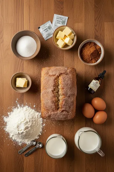 Easy Cinnamon Donut Bread Recipe - cooking process
