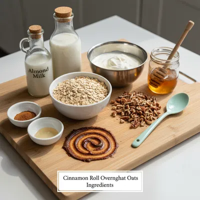 Cinnamon Roll Overnight Oats - cooking process