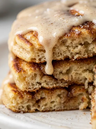 Cinnamon Roll Pancakes - Fluffy Breakfast Treat