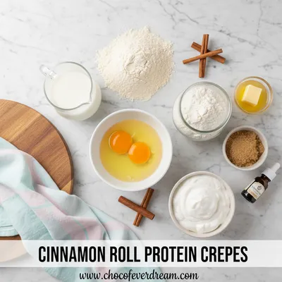 Cinnamon Roll Protein Crepes - cooking process