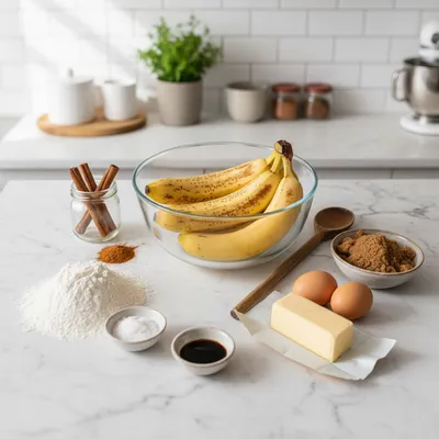 Cinnamon Swirled Banana Bread - ready to serve