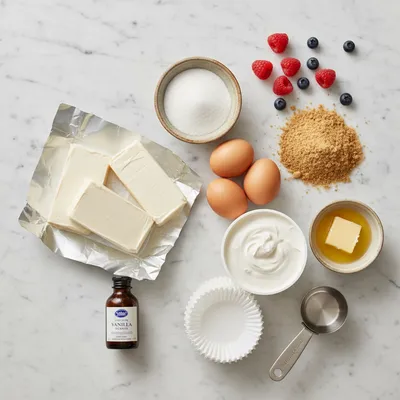 Classic New York Style Mini Cheesecake - cooking process