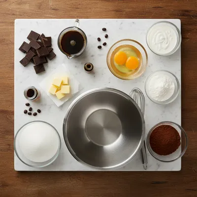 Coffee Brownies With Mocha Frosting - cooking process