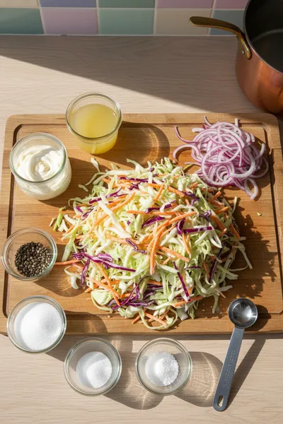 Coleslaw: Simple Easy Snack Recipe - cooking process
