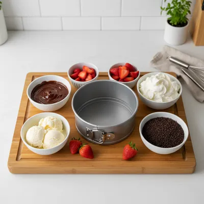 Copycat Dairy Queen Ice Cream Cake - cooking process